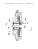 HYDRODYNAMIC BEARING DEVICE, MOTOR AND INFORMATION RECORDING AND REPRODUCING APPARATUS IN WHICH SAME IS USED, AND METHOD FOR MANUFACTURING SHAFT USED IN HYDRODYNAMIC BEARING DEVICE diagram and image