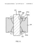 HYDRODYNAMIC BEARING DEVICE, MOTOR AND INFORMATION RECORDING AND REPRODUCING APPARATUS IN WHICH SAME IS USED, AND METHOD FOR MANUFACTURING SHAFT USED IN HYDRODYNAMIC BEARING DEVICE diagram and image