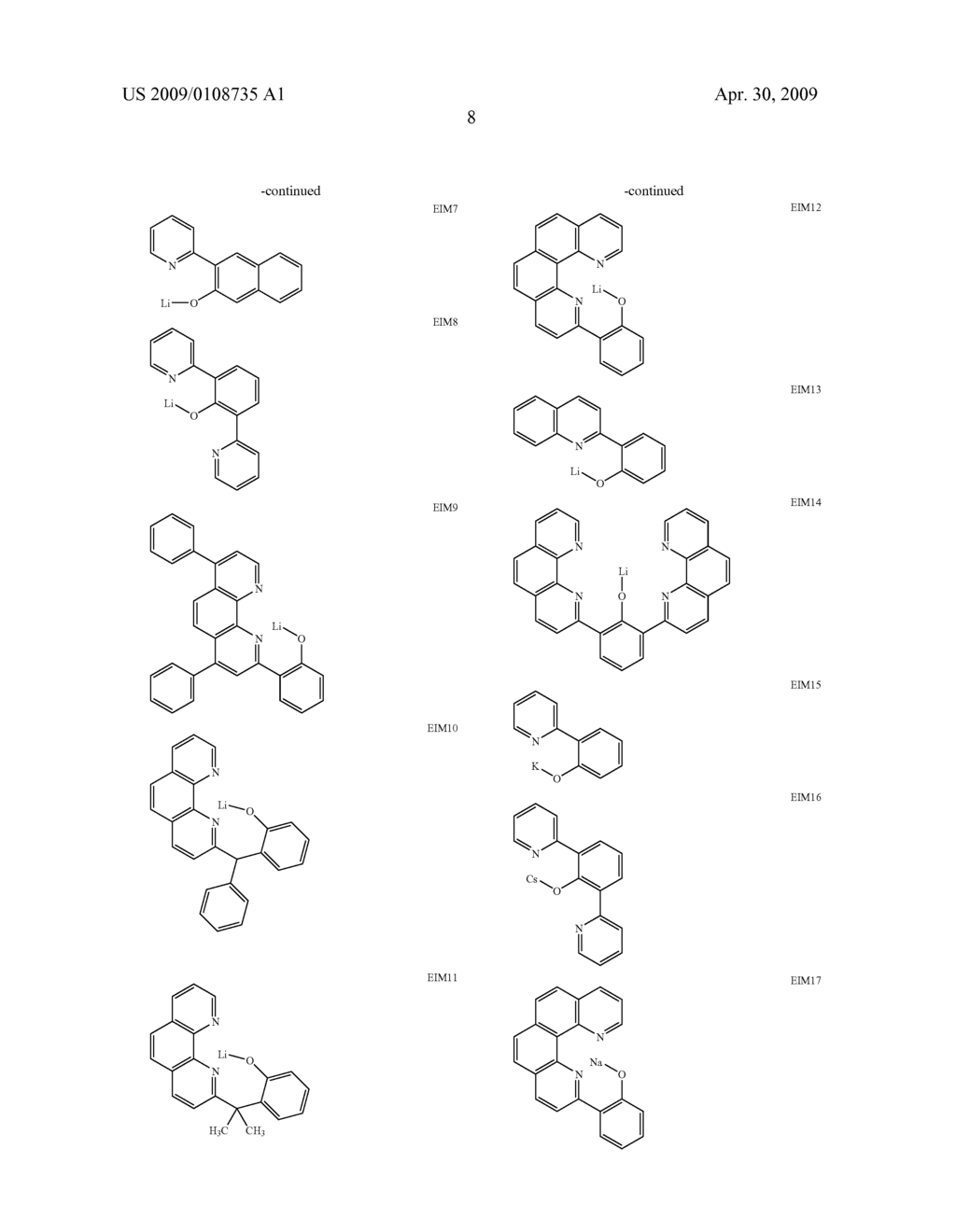 OLED DEVICE WITH FLUORANTHENE ELECTRON TRANSPORT MATERIALS - diagram, schematic, and image 10