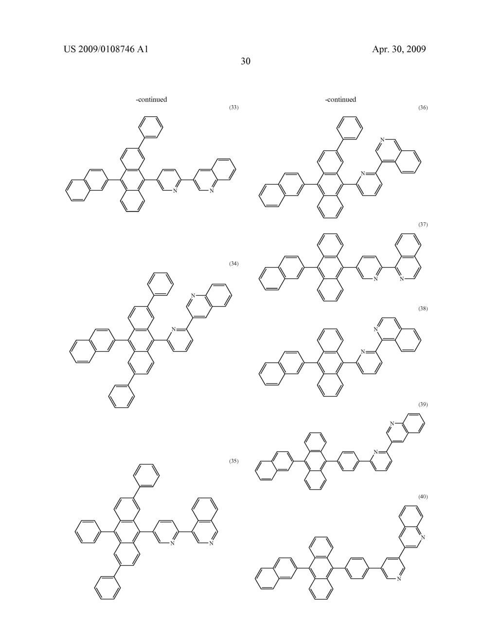 Anthracene-based compound and organic light emitting device employing the same - diagram, schematic, and image 37