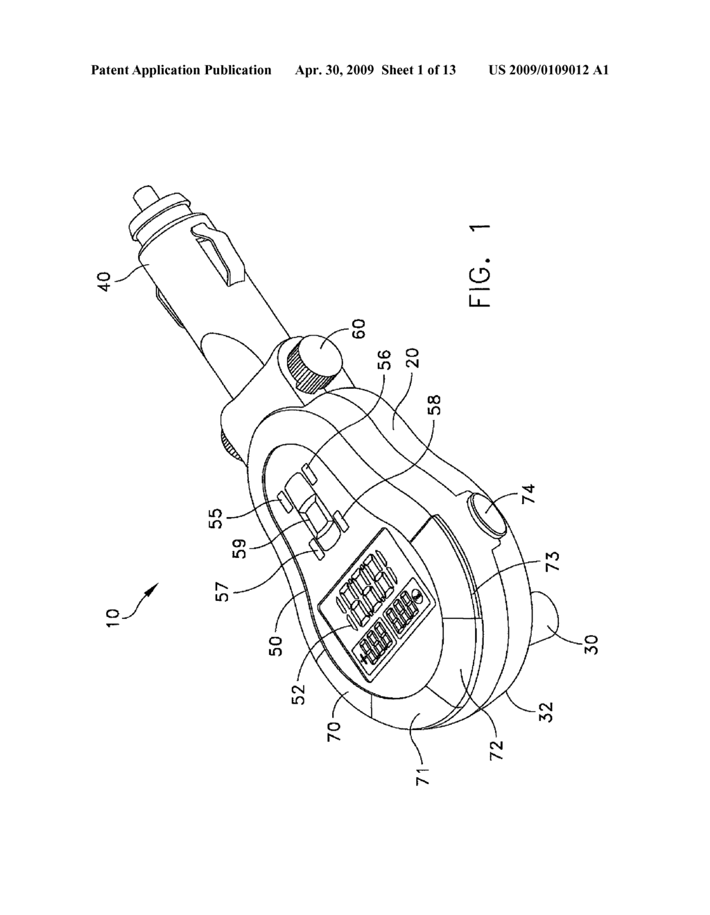 COMBINED TIRE PRESSURE GAUGE AND REMOTE TIRE PRESSURE DISPLAY - diagram, schematic, and image 02