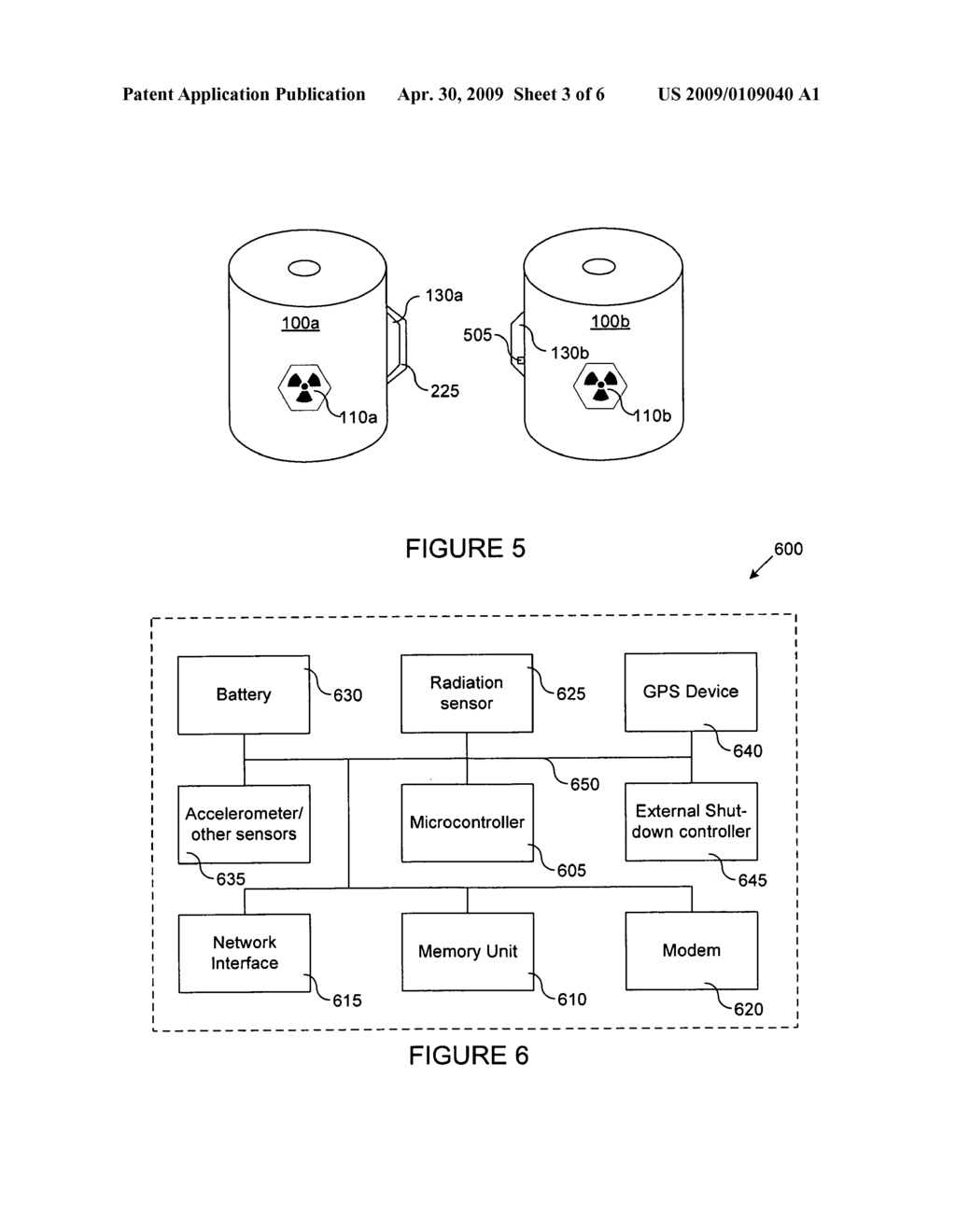 Method, apparatus, and systems for remotely nomitoring the location and usage history of radioactive materials stored with a shielded container or overpack - diagram, schematic, and image 04