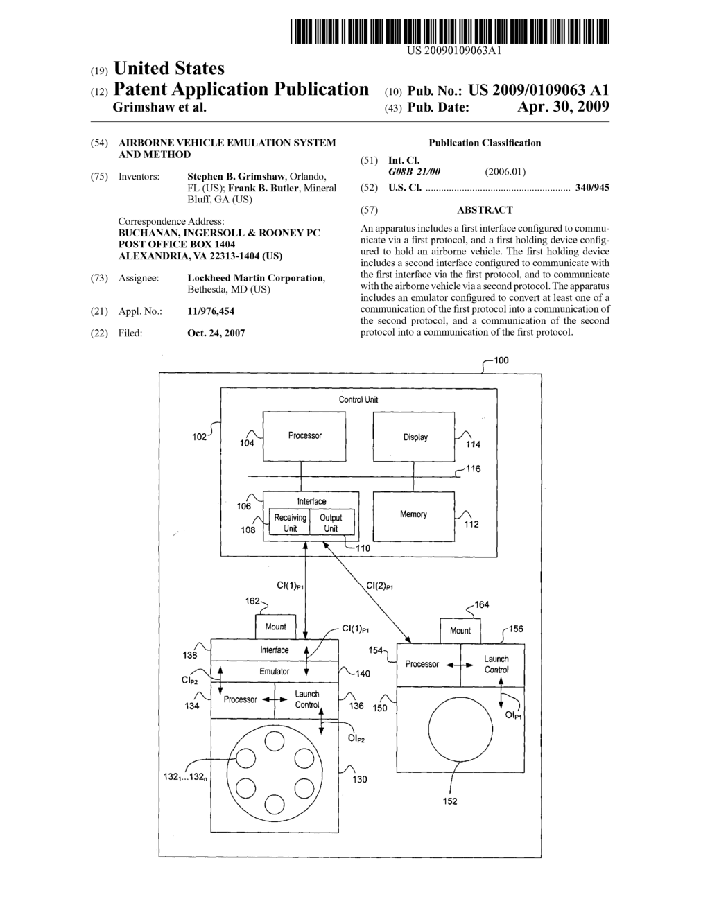 Airborne vehicle emulation system and method - diagram, schematic, and image 01