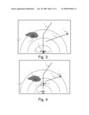 METHOD AND DEVICE FOR DISPLAYING FORECASTS ON A NAVIGATION PLAN diagram and image