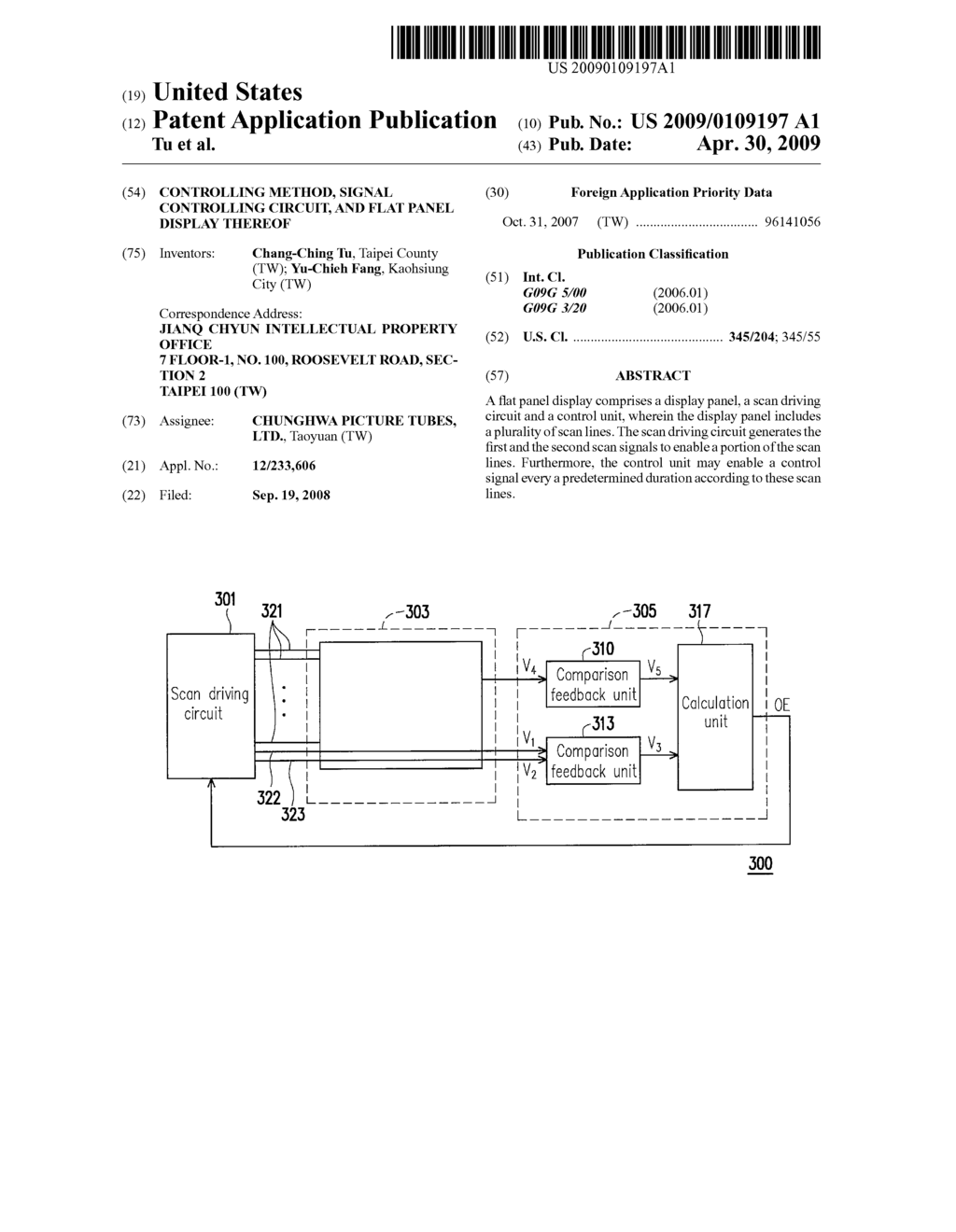 CONTROLLING METHOD, SIGNAL CONTROLLING CIRCUIT, AND FLAT PANEL DISPLAY THEREOF - diagram, schematic, and image 01