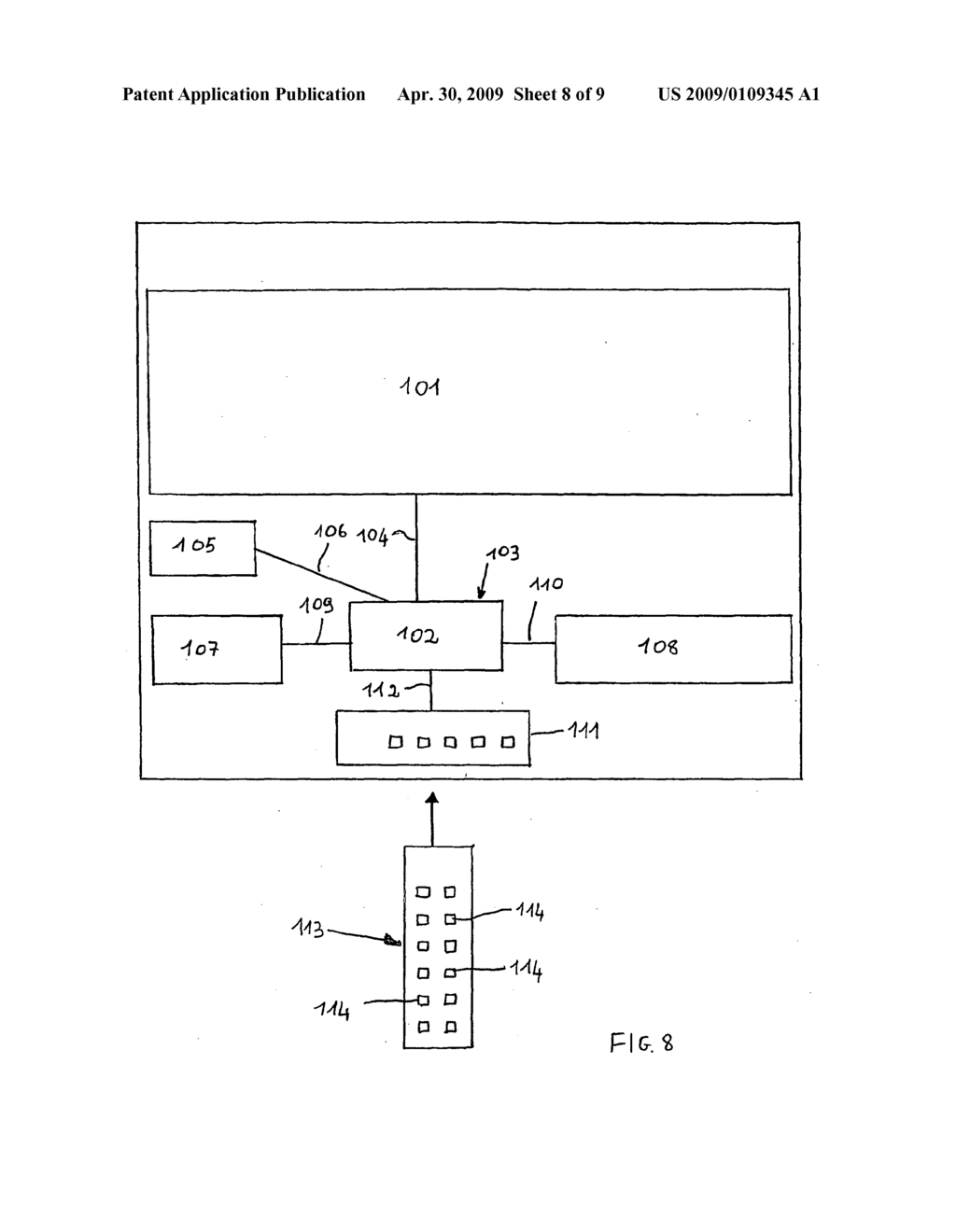 Appliance and Method For Processing a Plurality of High Resolution Multimedial Operative Functions and Programs, which Appliance is Integrated with a Television Receiver Screen, as Well as Remote Control System and Remote Control Device and Method to Set and Display Such Multimedial Operative Functions and Programs on to the Screen of Such an Appliance - diagram, schematic, and image 09