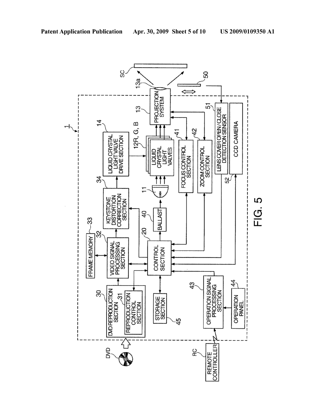 PROJECTOR AND CONTROL METHOD FOR THE SAME - diagram, schematic, and image 06