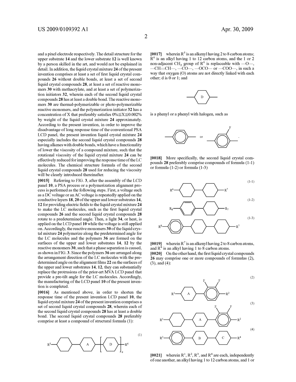 LIQUID CRYSTAL MIXTURE FOR PSA PROCESS AND LIQUID CRYSTAL DISPLAY DEVICE - diagram, schematic, and image 08