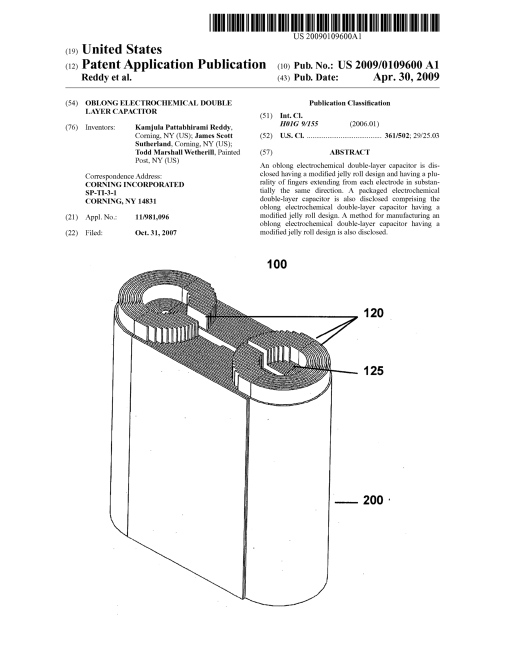 Oblong electrochemical double layer capacitor - diagram, schematic, and image 01