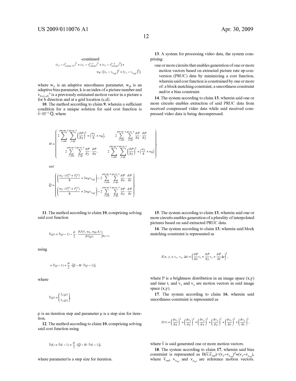 Method and System for Optical Flow Based Motion Vector Estimation for Picture Rate Up-Conversion - diagram, schematic, and image 25