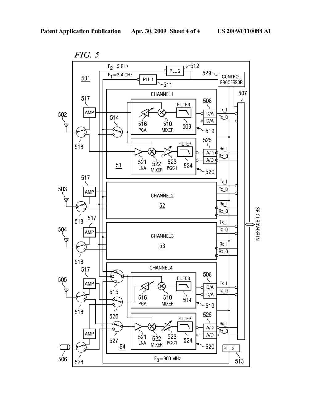 System and Method for Providing a Versatile RF and Analog Front-End for Wireless and Wired Networks - diagram, schematic, and image 05