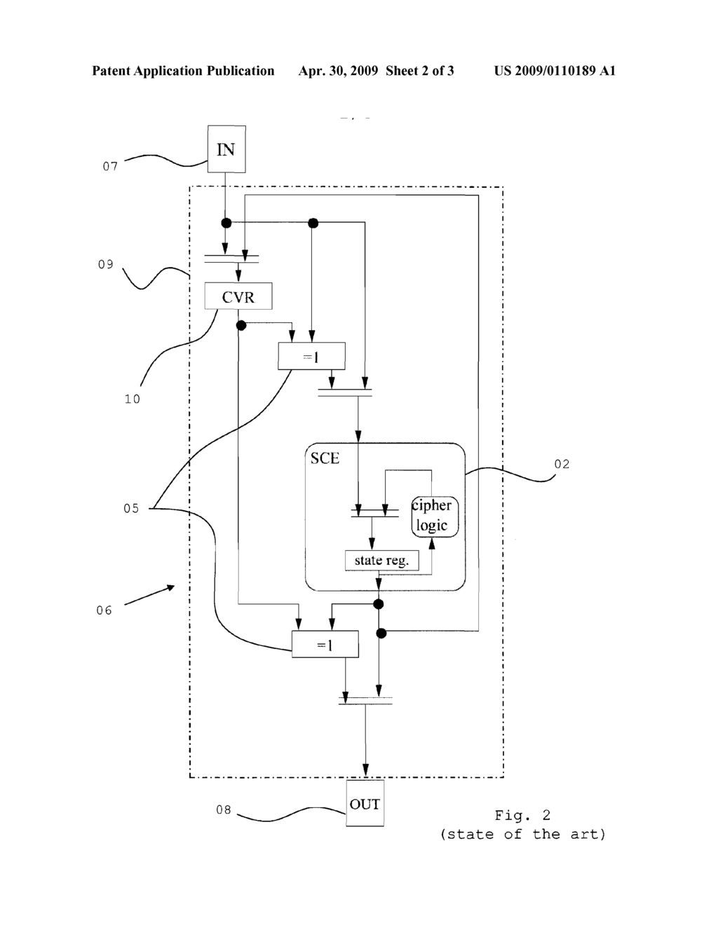 Apparatus and method for operating a symmetric cipher engine in cipher-block chaining mode - diagram, schematic, and image 03