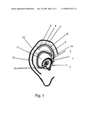 Earphone earbud stabilizer diagram and image