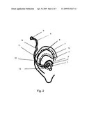 Earphone earbud stabilizer diagram and image