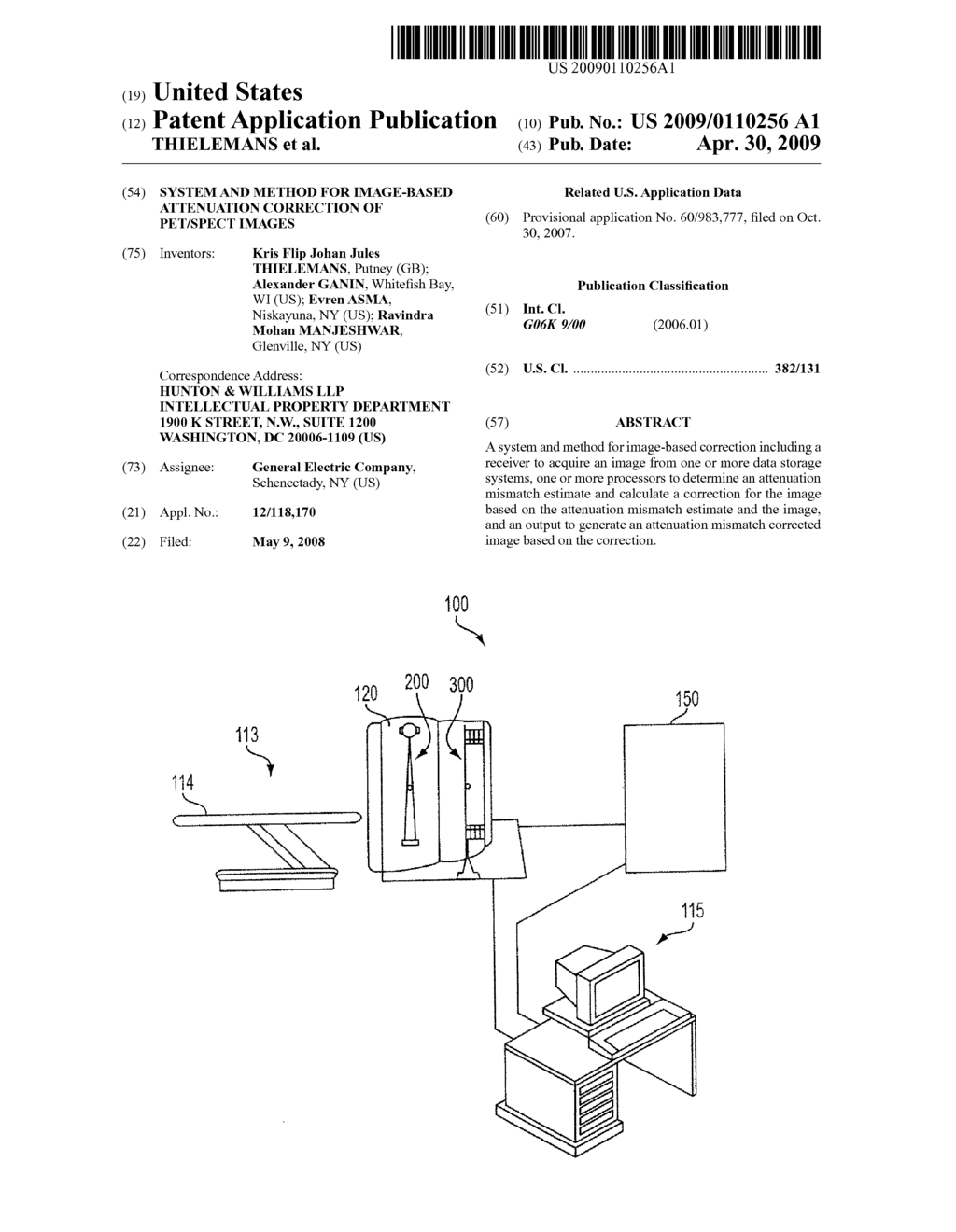 SYSTEM AND METHOD FOR IMAGE-BASED ATTENUATION CORRECTION OF PET/SPECT IMAGES - diagram, schematic, and image 01