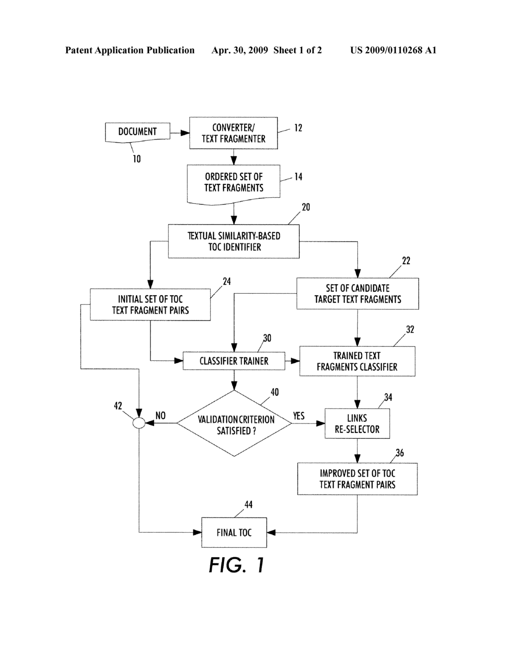 TABLE OF CONTENTS EXTRACTION BASED ON TEXTUAL SIMILARITY AND FORMAL ASPECTS - diagram, schematic, and image 02