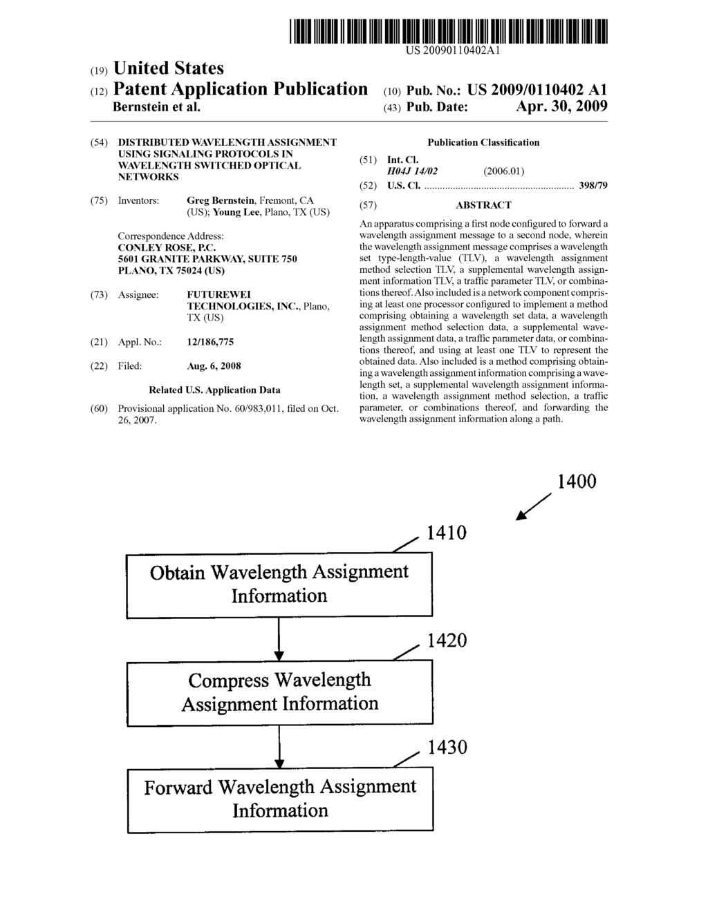 Distributed Wavelength Assignment Using Signaling Protocols in Wavelength Switched Optical Networks - diagram, schematic, and image 01