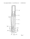 Device for storing a fluid or gel-like product, in particular a cosmetic product diagram and image