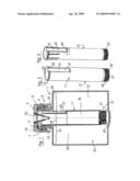 LIQUID CONTAINER WITH AN EXTRACTION CHIMNEY diagram and image