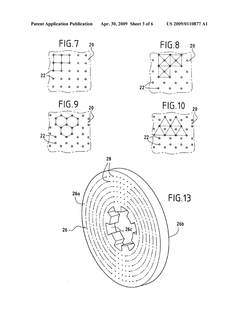 Method and substrate for making composite material parts by chemical vapour infiltration densification and resulting parts - diagram, schematic, and image 04