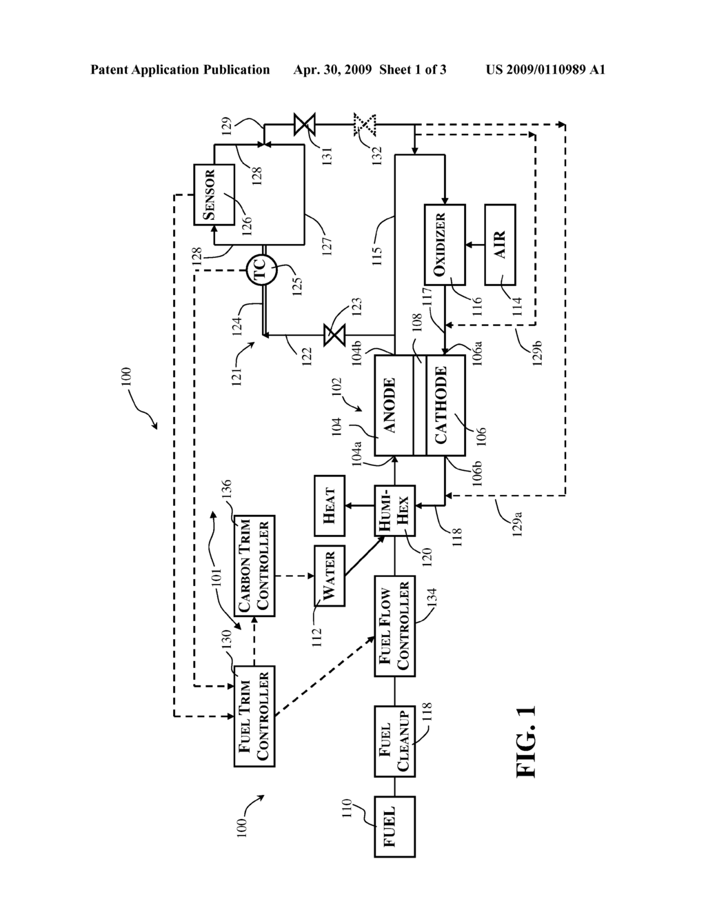 FLOW CONTROL ASSEMBLY FOR USE WITH FUEL CELL SYSTEMS OPERATING ON FUELS WITH VARYING FUEL COMPOSITION - diagram, schematic, and image 02