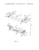 Latching device used for locking two daughter printed circuit boards in connector set diagram and image