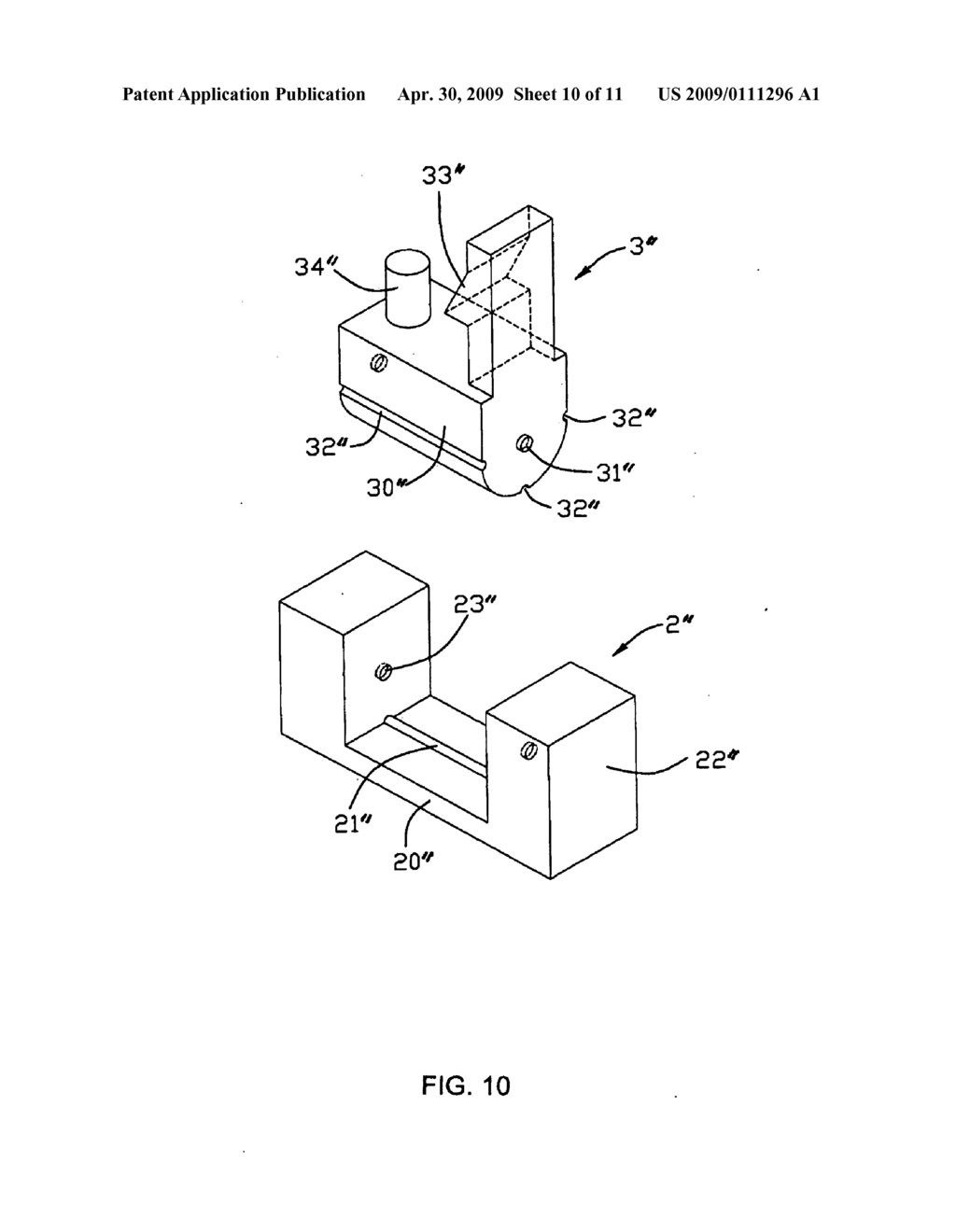 Latching device used for locking two daughter printed circuit boards in connector set - diagram, schematic, and image 11