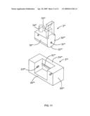 Latching device used for locking two daughter printed circuit boards in connector set diagram and image