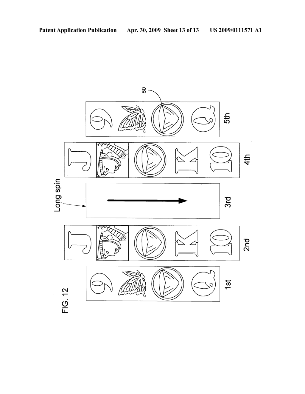 Gaming machine arranging two symbol columns in the same order - diagram, schematic, and image 14