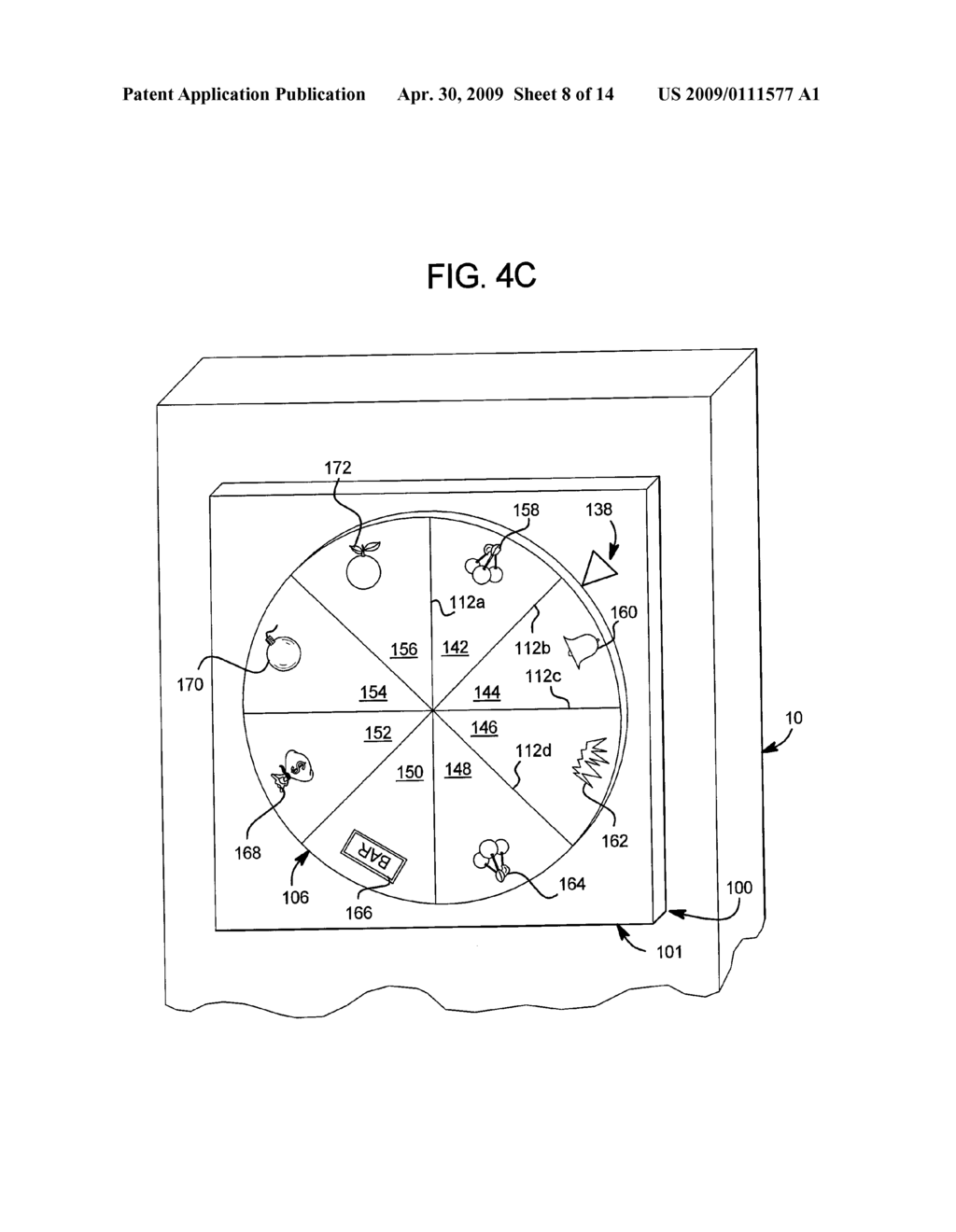 GAMING SYSTEM HAVING DISPLAY DEVICE WITH CHANGEABLE WHEEL - diagram, schematic, and image 09