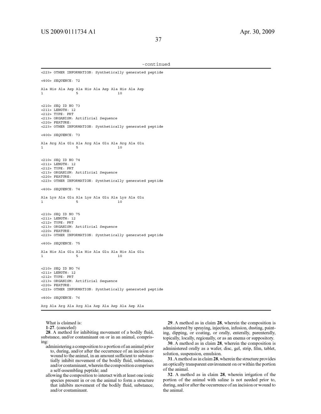 COMPOSITIONS AND METHODS FOR PROMOTING HEMOSTASIS AND OTHER PHYSIOLOGICAL ACTIVITIES - diagram, schematic, and image 40