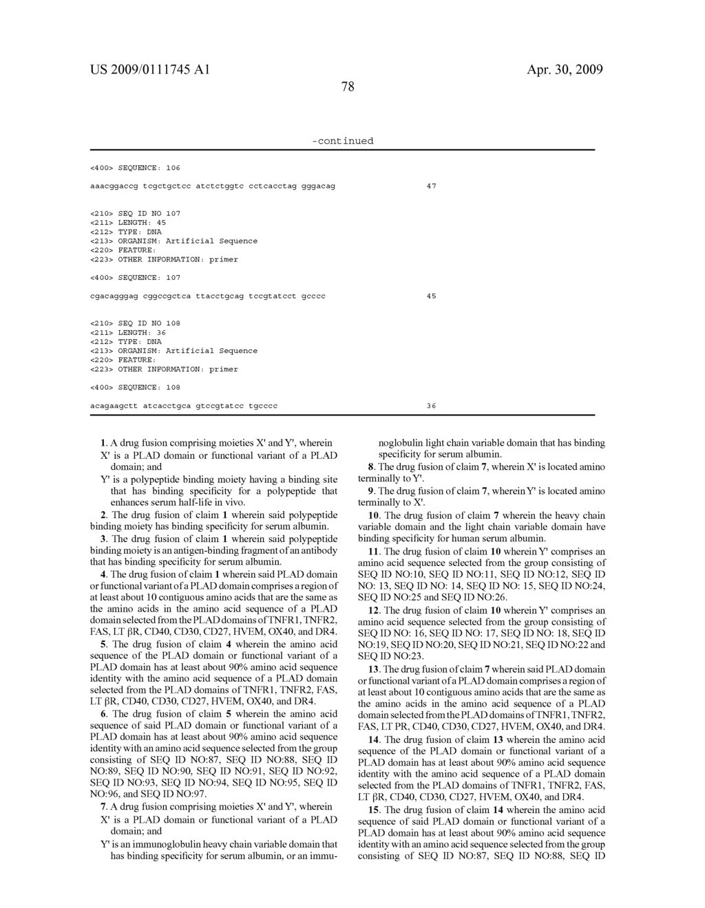 Plad Domain Peptides With Increased Serum Half Life Due To Conjugation To Domain Antibodies - diagram, schematic, and image 115