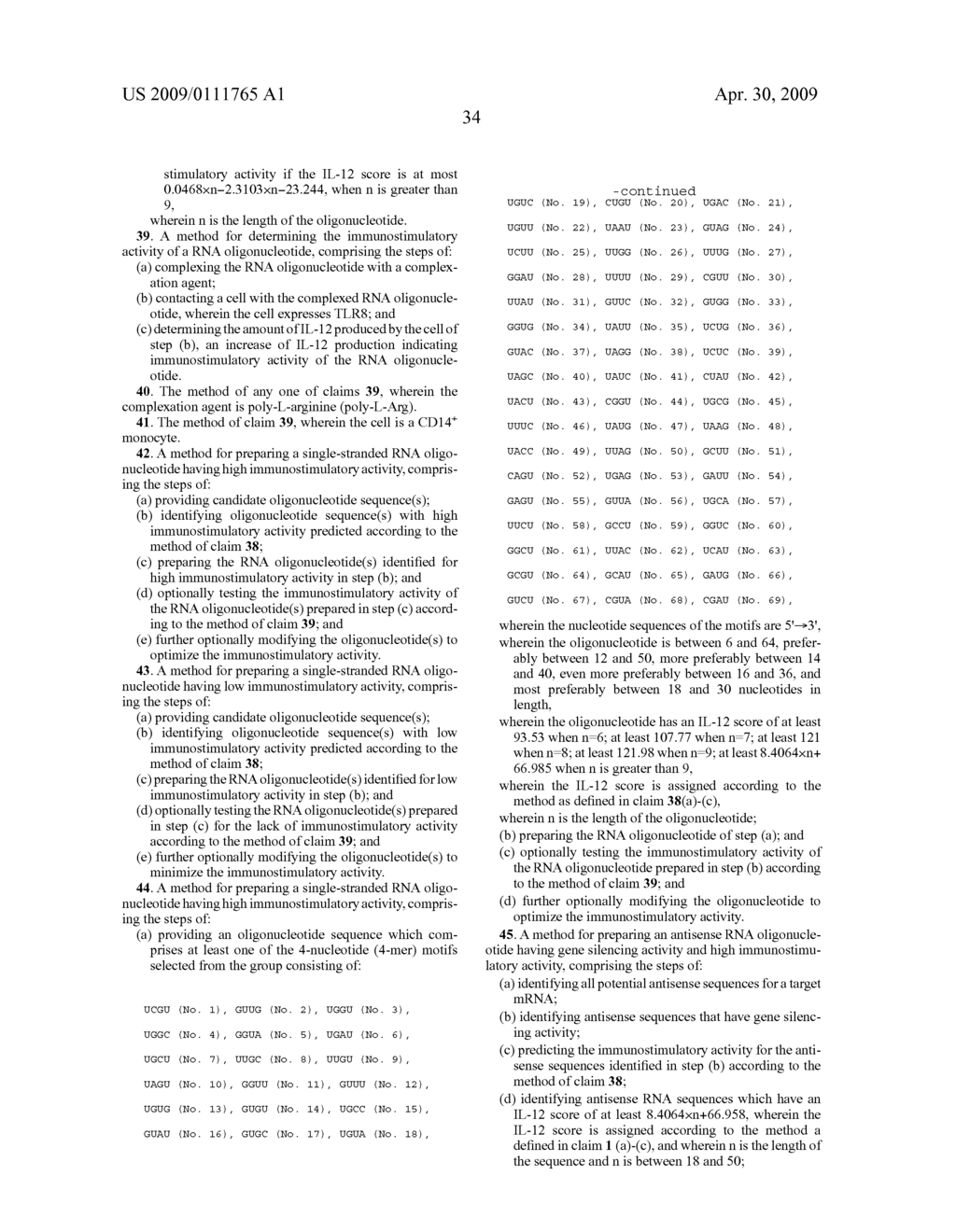 COMPOSITIONS AND METHODS FOR IMMUNOSTIMULATORY RNA OLIGONUCLEOTIDES - diagram, schematic, and image 76