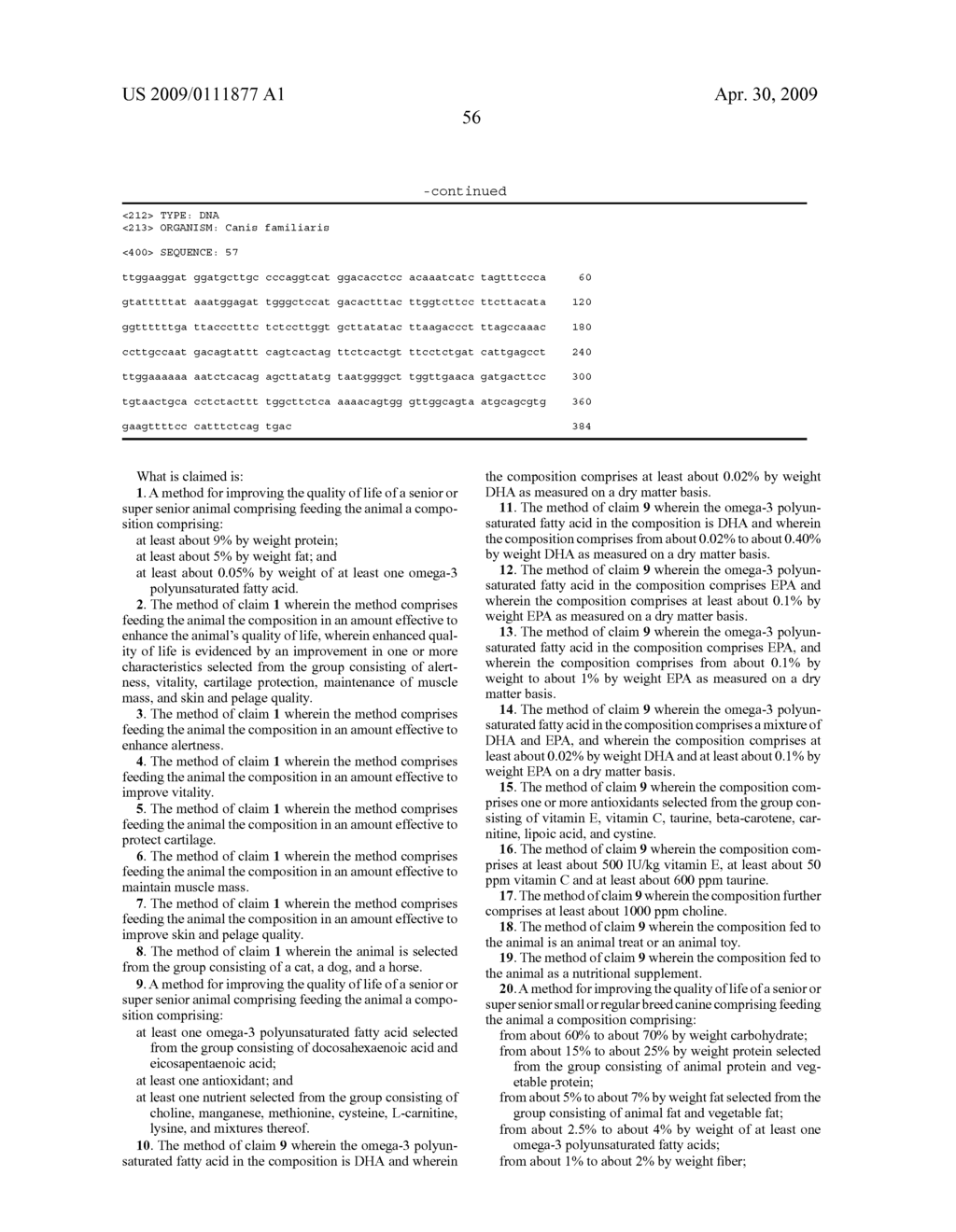 Methods for Enhancing the Quality of Life of a Senior Animal - diagram, schematic, and image 57