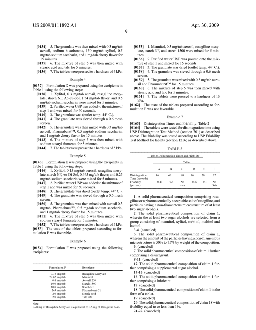 Rasagiline Orally Disintegrating Compositions - diagram, schematic, and image 10