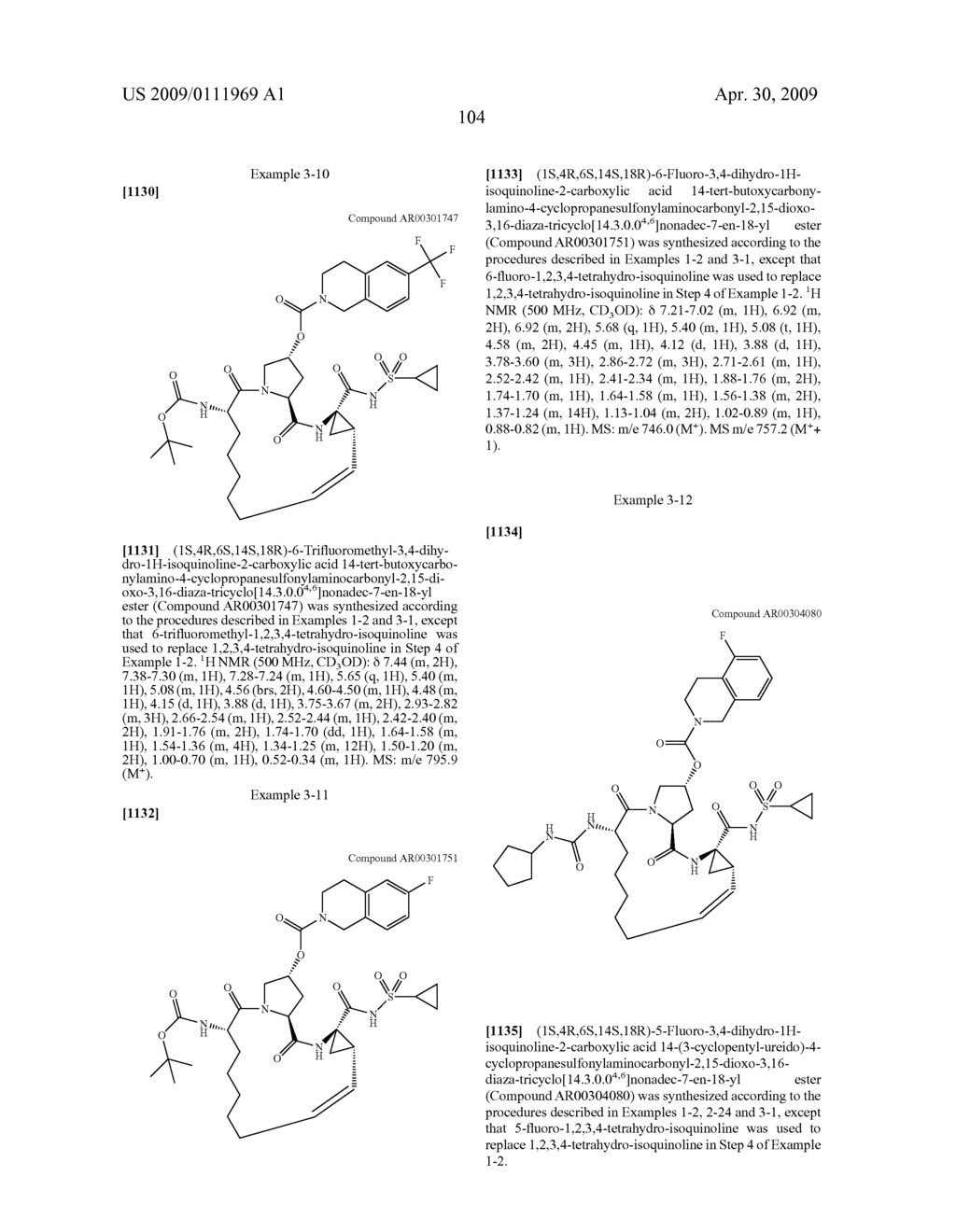 MACROCYCLIC COMPOUNDS AS INHIBITORS OF VIRAL REPLICATION - diagram, schematic, and image 105