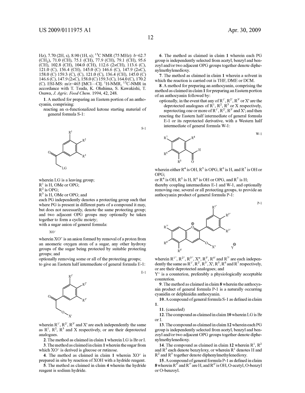 METHOD FOR THE SYNTHESIS OF ANTHOCYANINS - diagram, schematic, and image 13