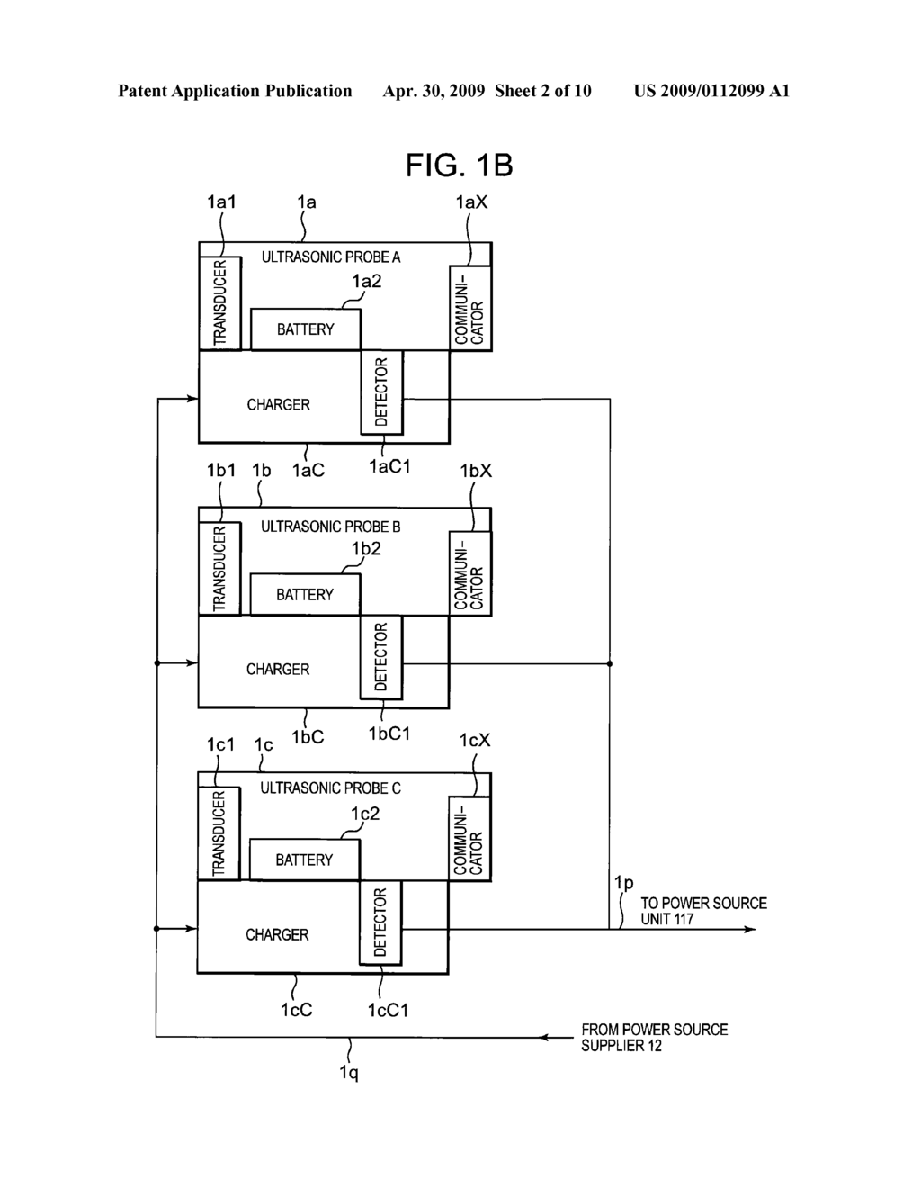 ULTRASONIC PROBE, CHARGER, ULTRASONIC DIAGNOSTIC APPARATUS AND ULTRASONIC DIAGNOSTIC SYSTEM - diagram, schematic, and image 03