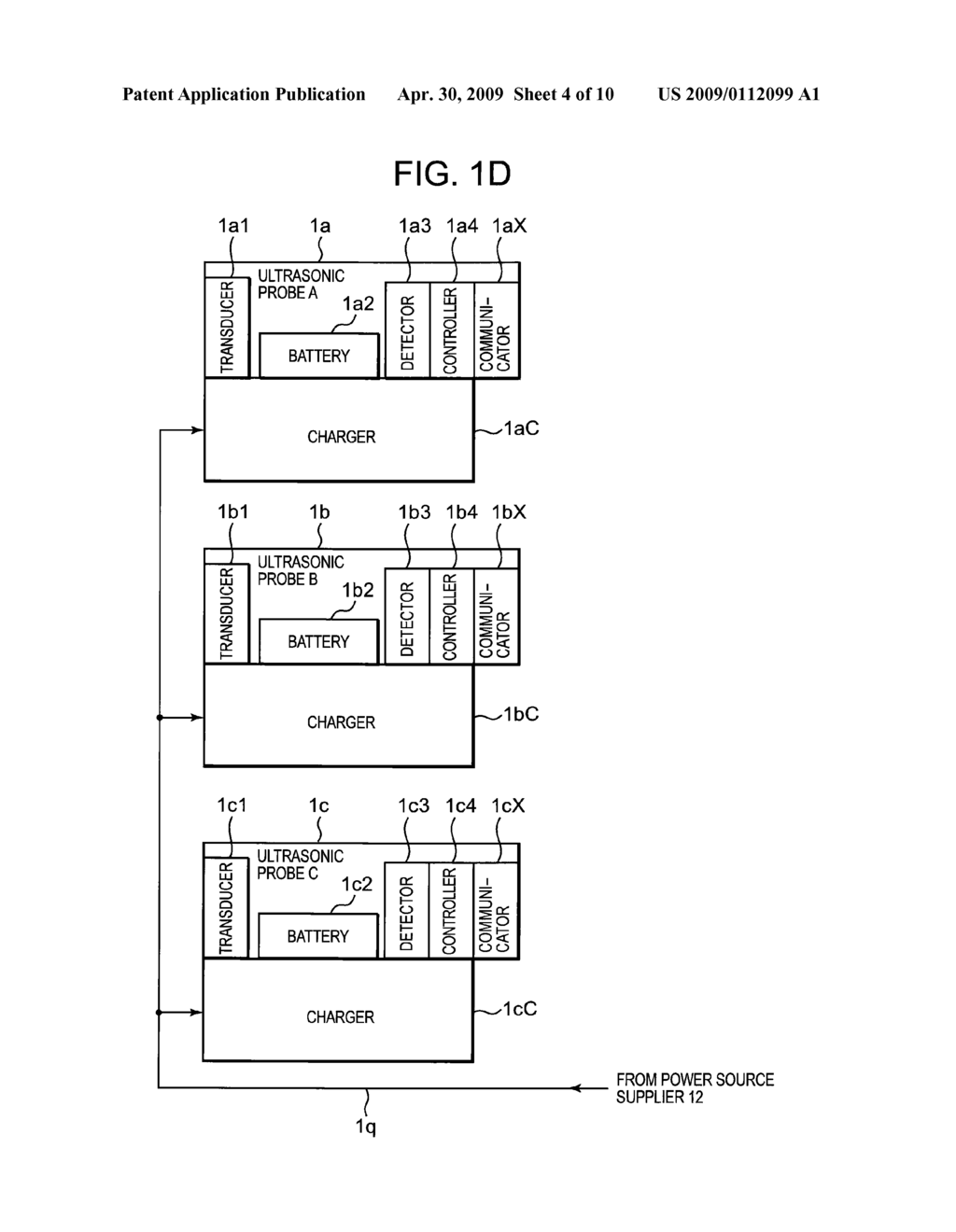 ULTRASONIC PROBE, CHARGER, ULTRASONIC DIAGNOSTIC APPARATUS AND ULTRASONIC DIAGNOSTIC SYSTEM - diagram, schematic, and image 05