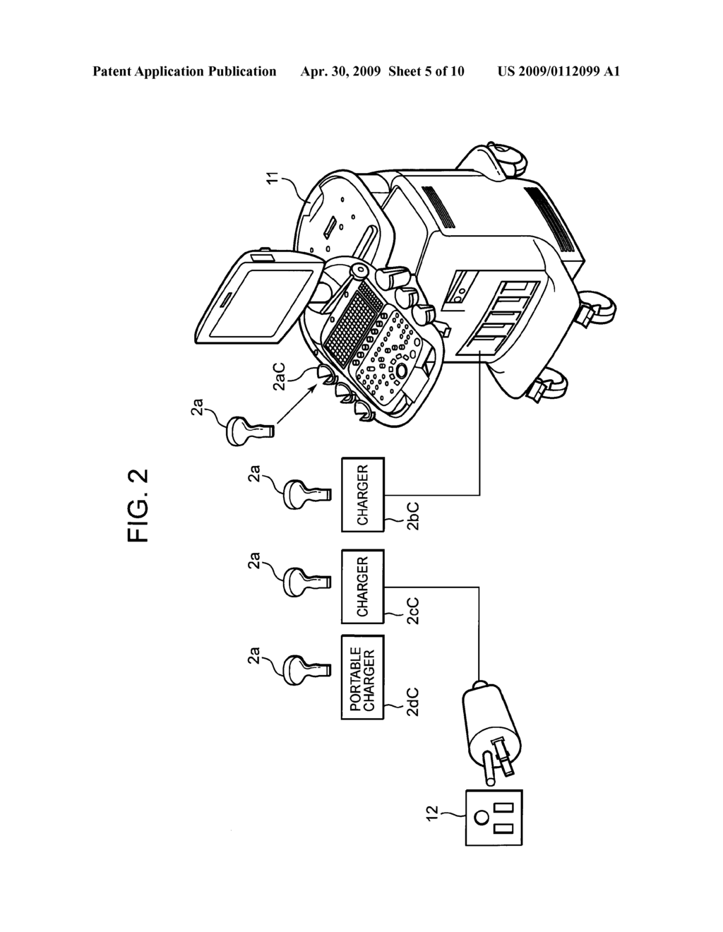 ULTRASONIC PROBE, CHARGER, ULTRASONIC DIAGNOSTIC APPARATUS AND ULTRASONIC DIAGNOSTIC SYSTEM - diagram, schematic, and image 06