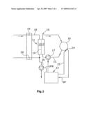 Therapy device with a time-variable blood regulation diagram and image