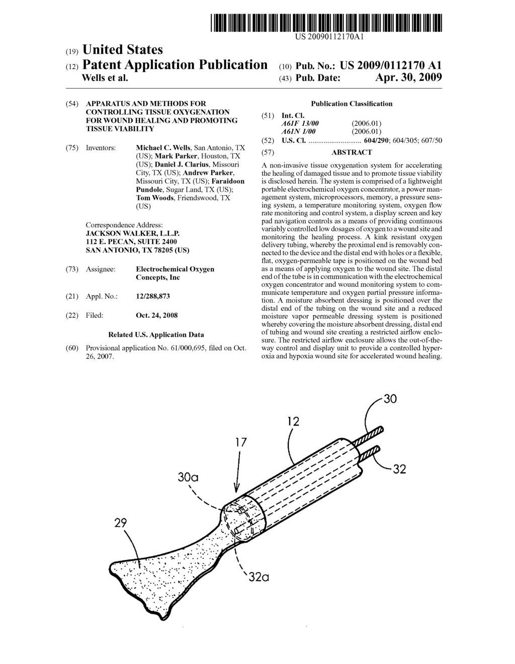 Apparatus and methods for controlling tissue oxygenation for wound healing and promoting tissue viability - diagram, schematic, and image 01