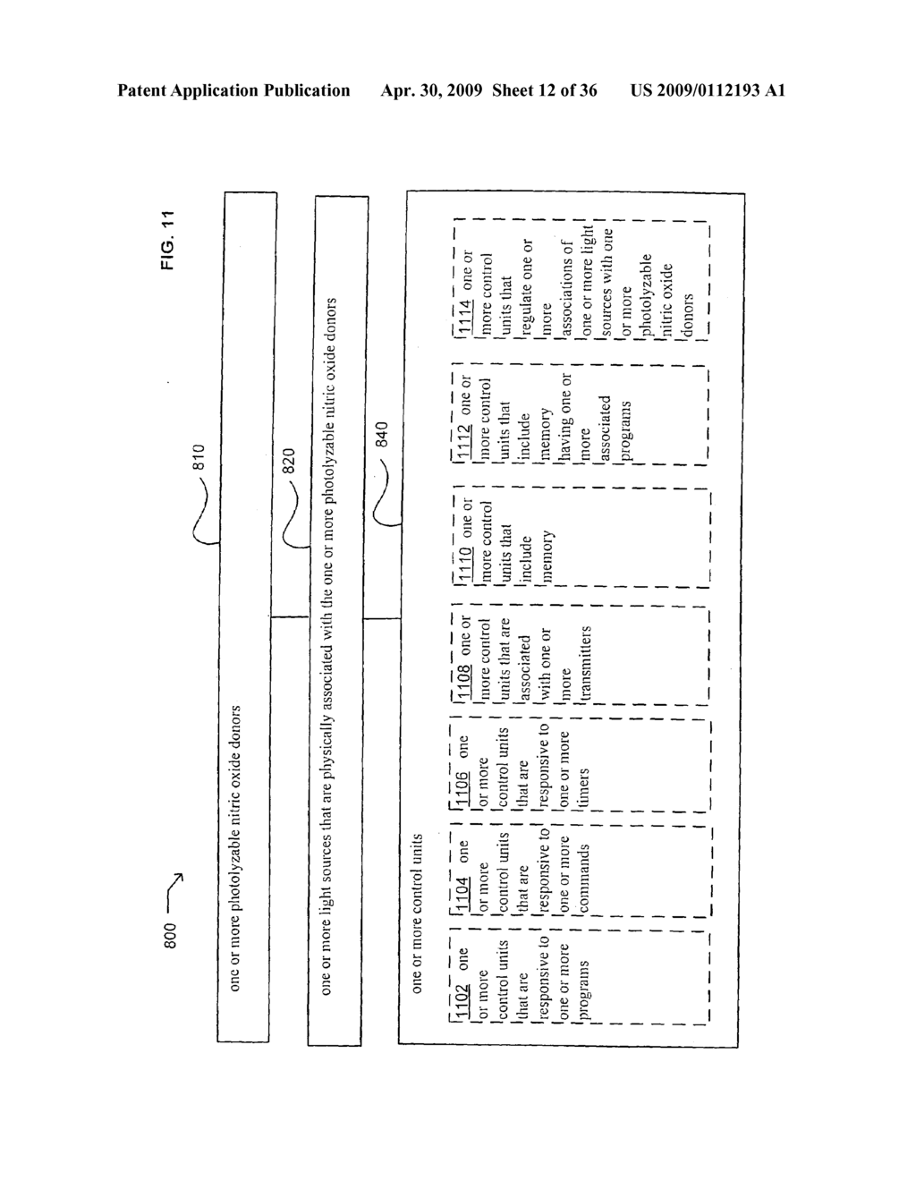 Systems and devices that utilize photolyzable nitric oxide donors - diagram, schematic, and image 13