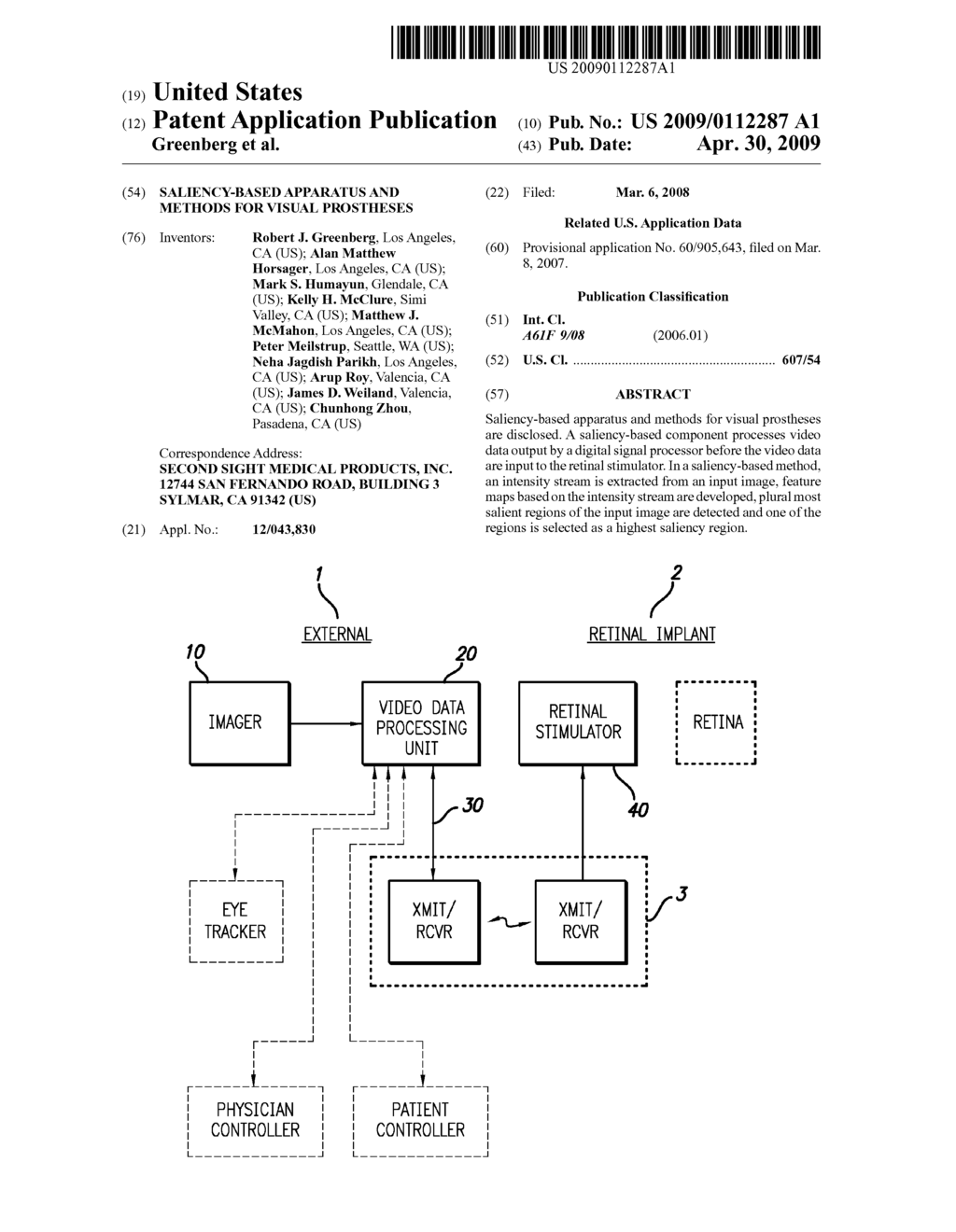 SALIENCY-BASED APPARATUS AND METHODS FOR VISUAL PROSTHESES - diagram, schematic, and image 01