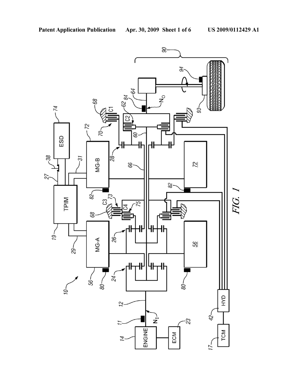 METHOD AND APPARATUS TO CONTROL CLUTCH PRESSURES IN AN ELECTRO-MECHANICAL TRANSMISSION - diagram, schematic, and image 02