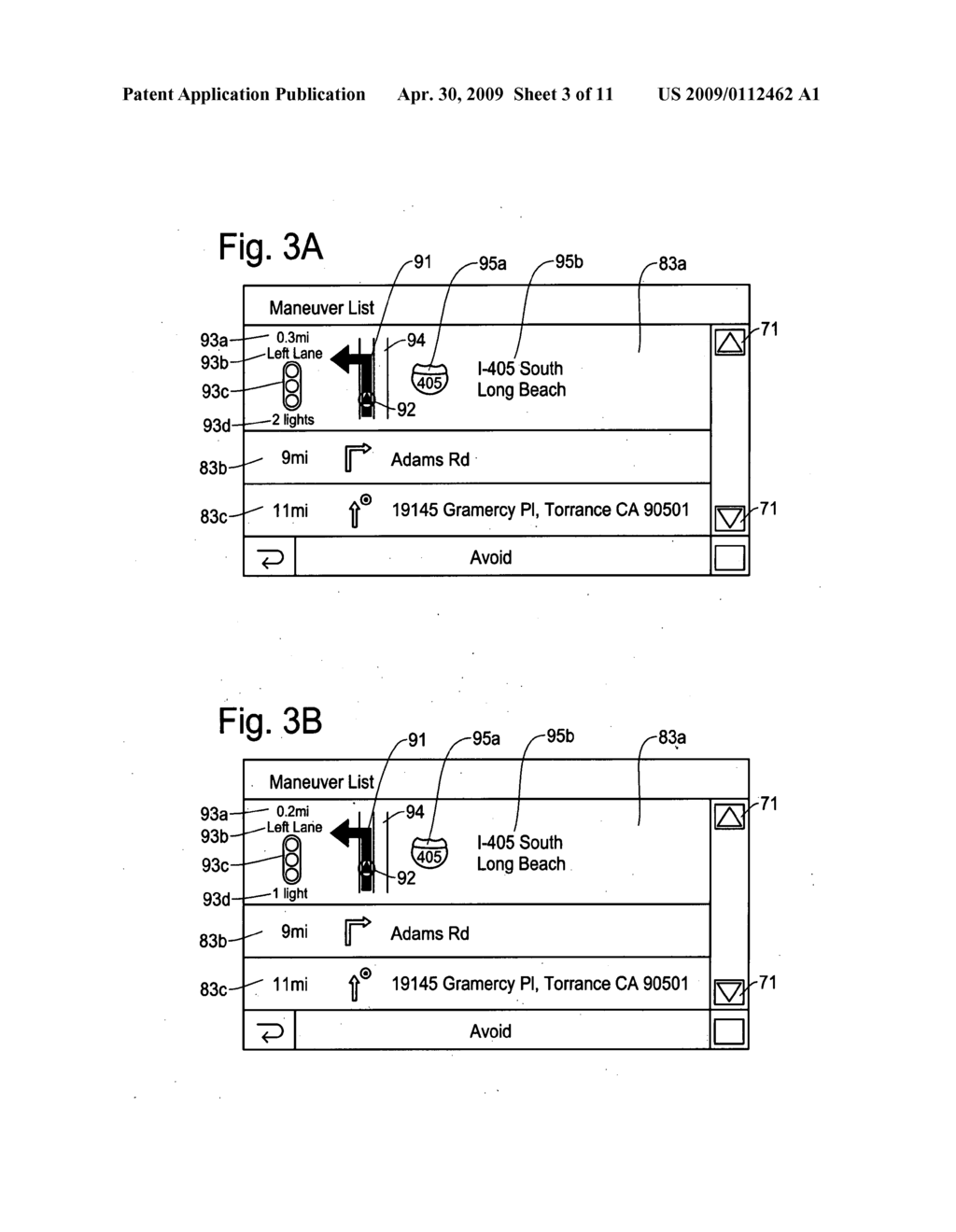 Method and apparatus for displaying route guidance list for navigation system - diagram, schematic, and image 04