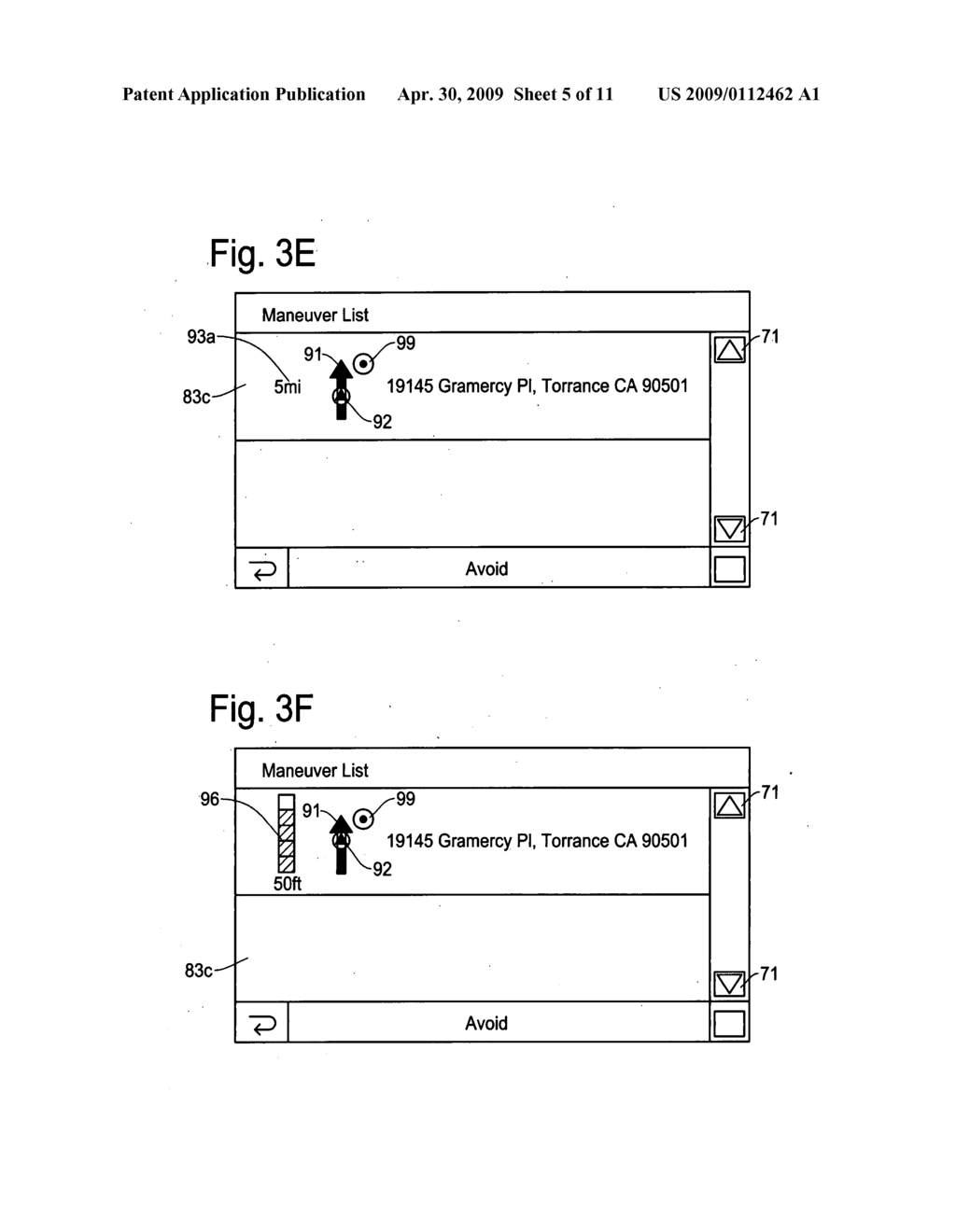 Method and apparatus for displaying route guidance list for navigation system - diagram, schematic, and image 06