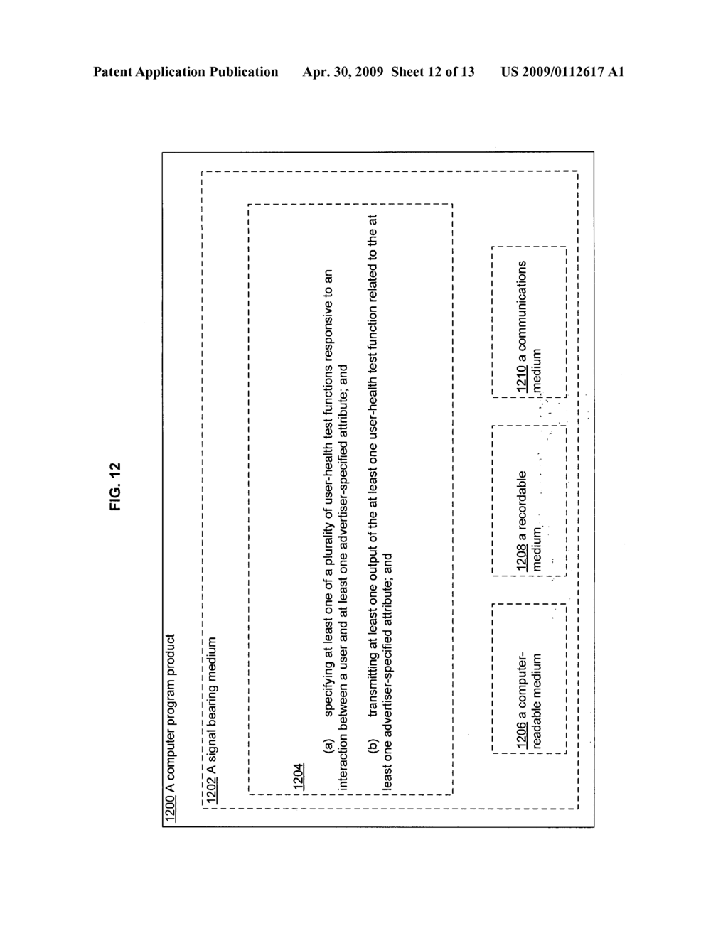 Computational user-health testing responsive to a user interaction with advertiser-configured content - diagram, schematic, and image 13