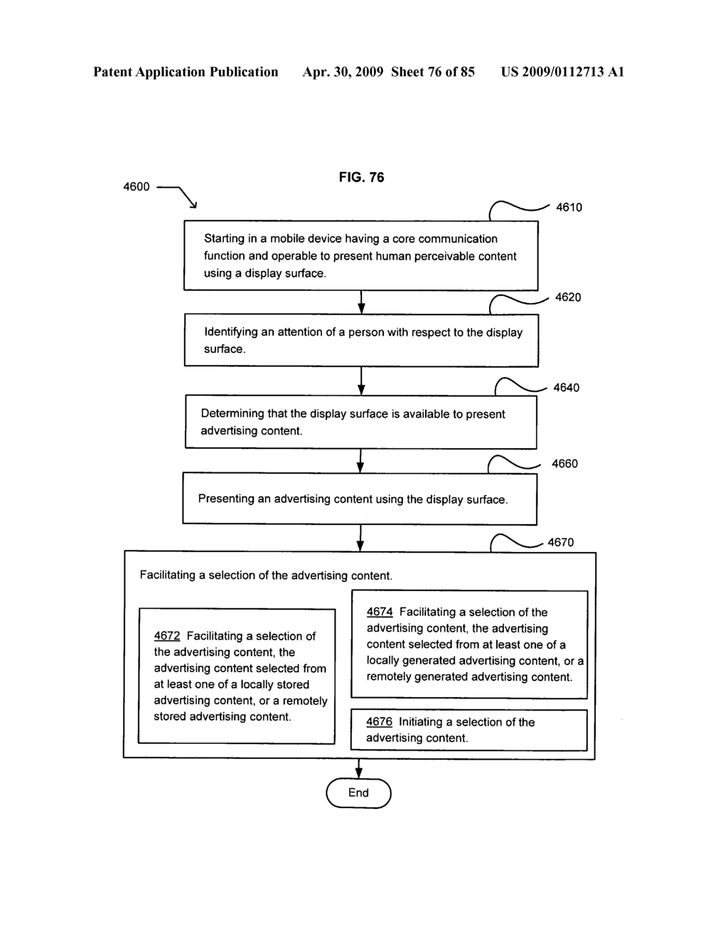 Opportunity advertising in a mobile device - diagram, schematic, and image 77