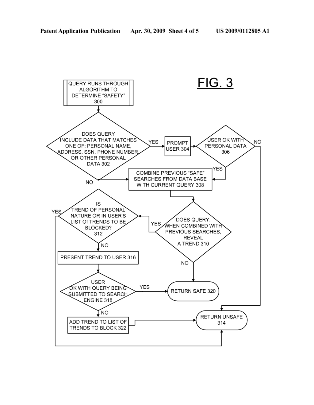 METHOD, SYSTEM, AND COMPUTER PROGRAM PRODUCT FOR IMPLEMENTING SEARCH QUERY PRIVACY - diagram, schematic, and image 05